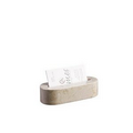 Oval Marble Business Card Holder (Botticino Beige)